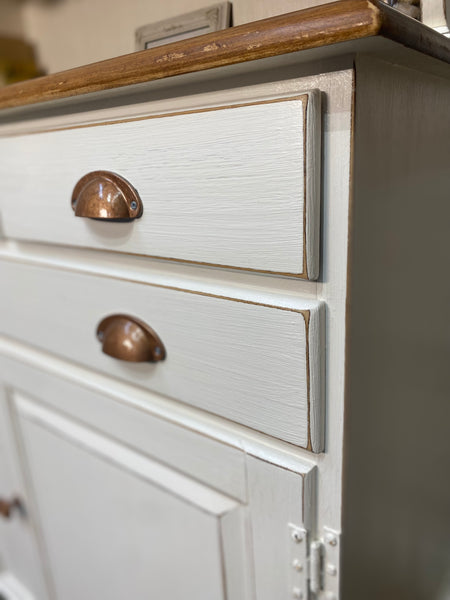 White Farmhouse China Hutch