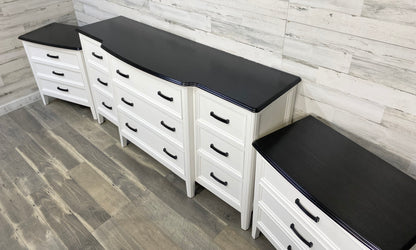 White 3pc Dresser & Nightstand Set