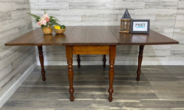 Antique Double Drop Leaf Dining Table