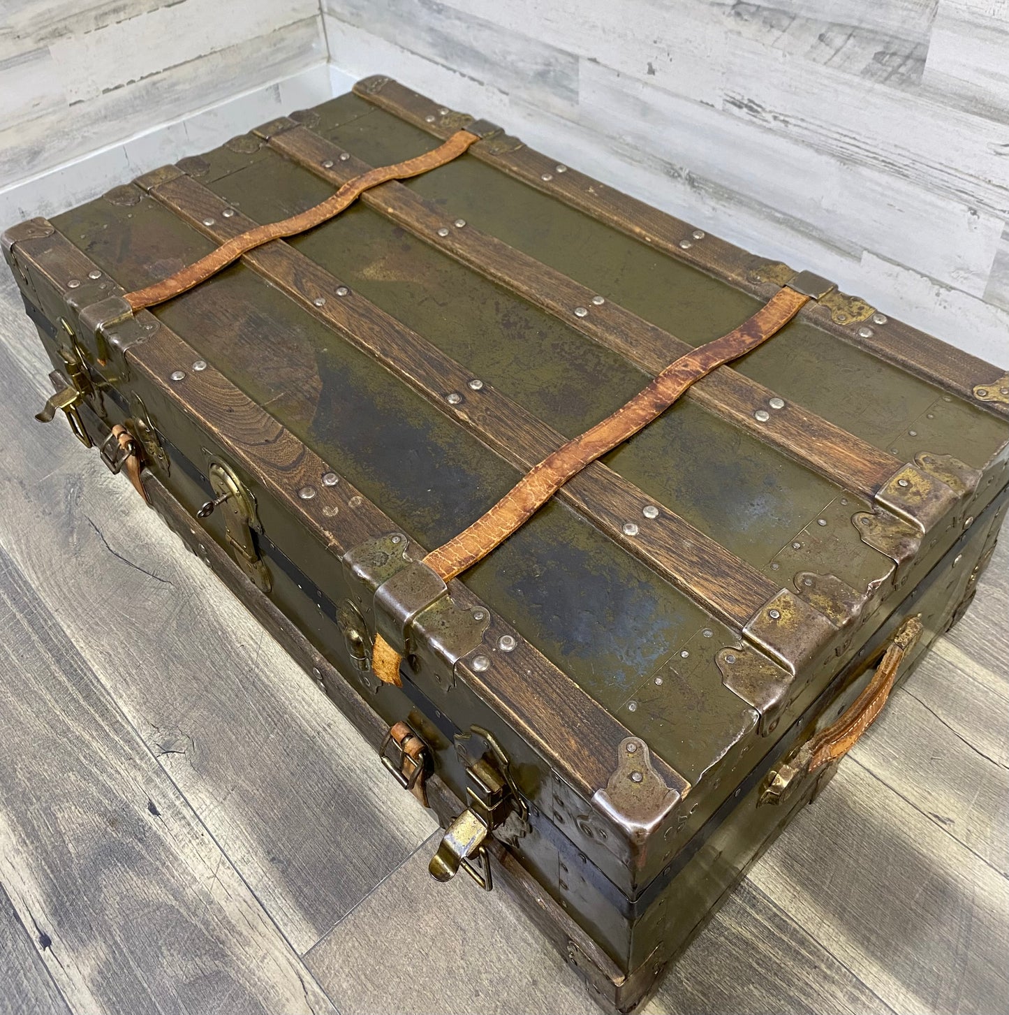 Vintage Travel Steamer Trunk