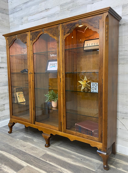 Antique French Curio Hutch Cabinet