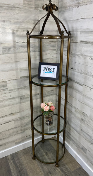 Glass & Metal Round Shelf