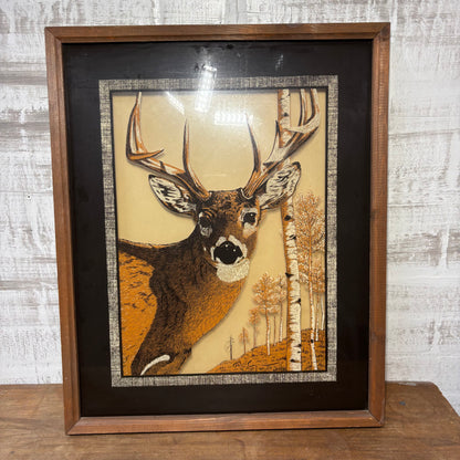 Vintage Tom Cryer Man Cave Deer Framed Picture