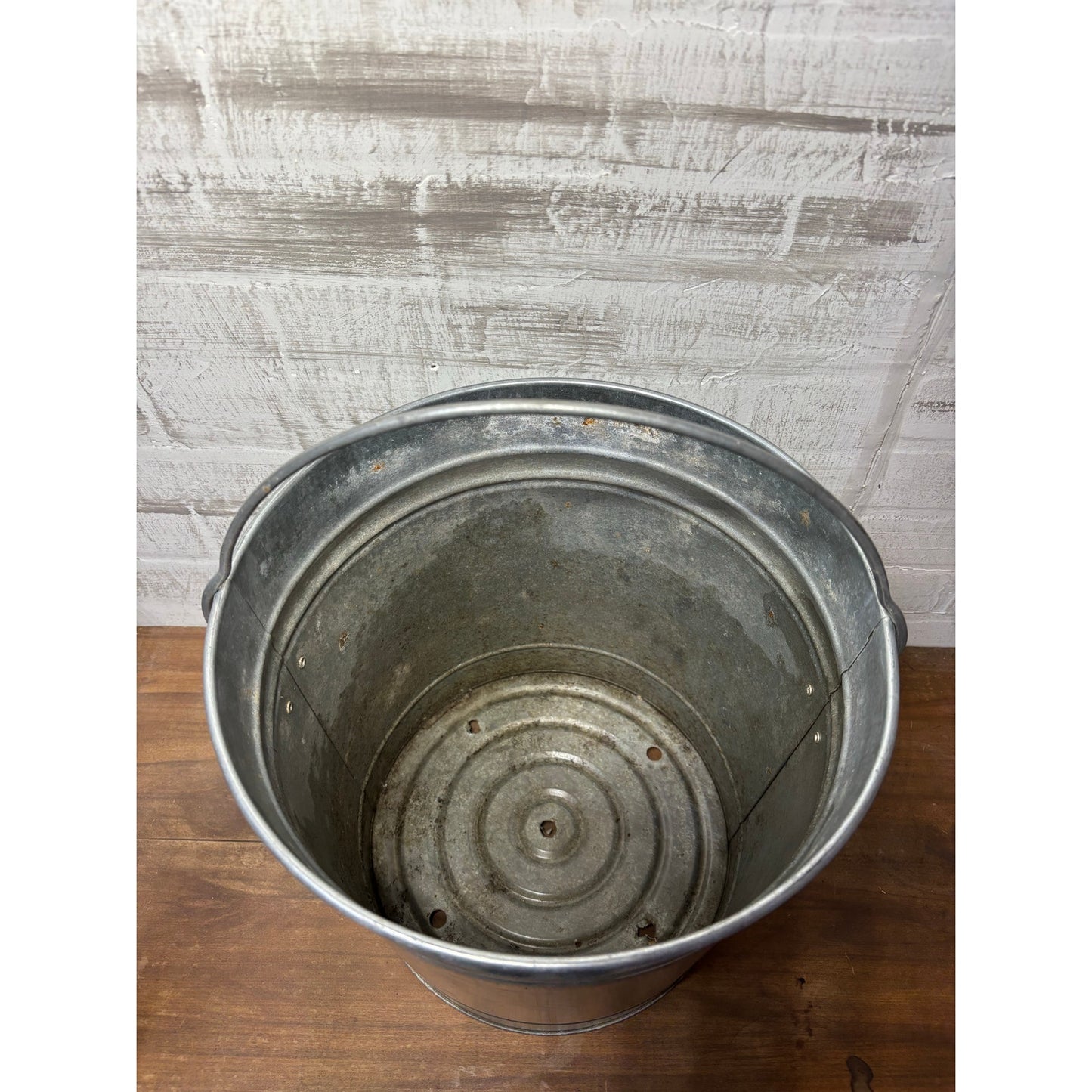 Large Galvanized Planter Bucket