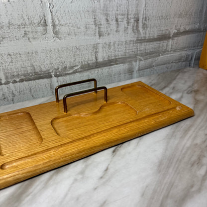 Vintage Wood Valet Organizer Tray