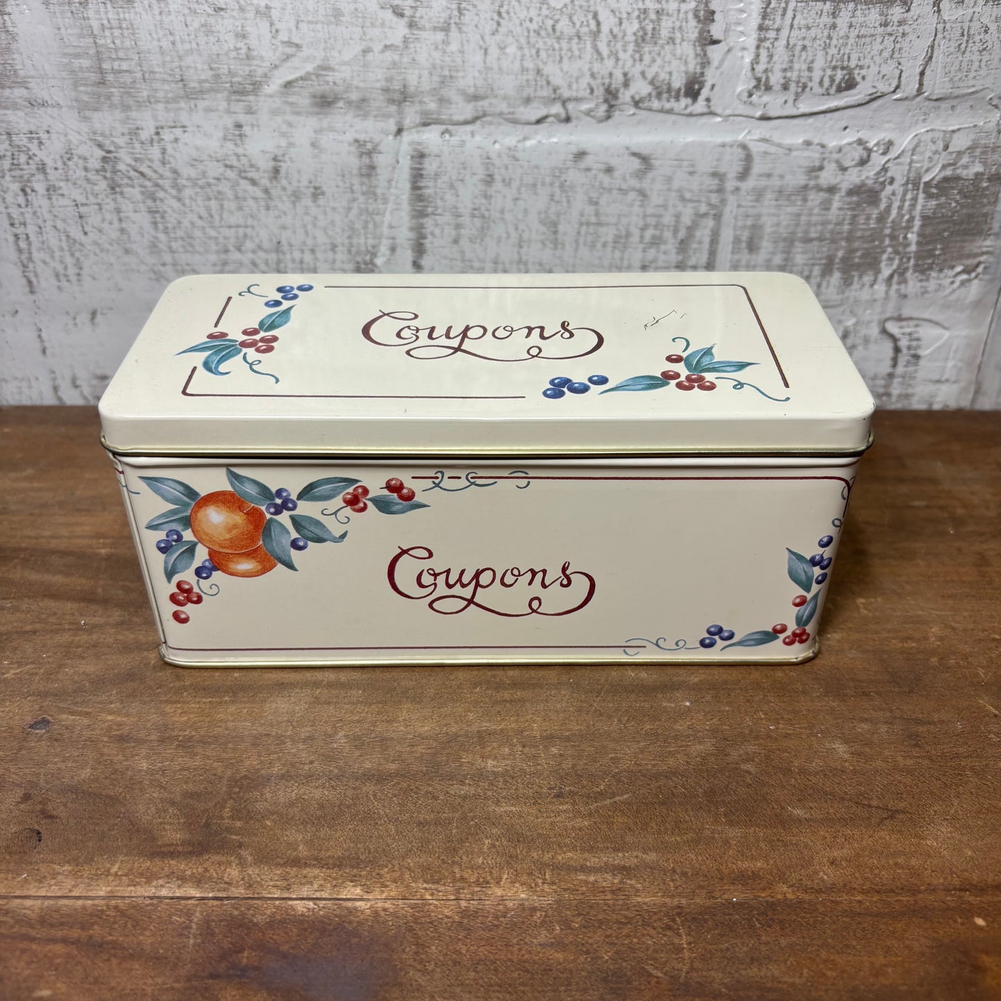 Vintage “Coupon” Tin Storage Box