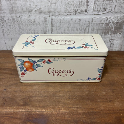 Vintage “Coupon” Tin Storage Box