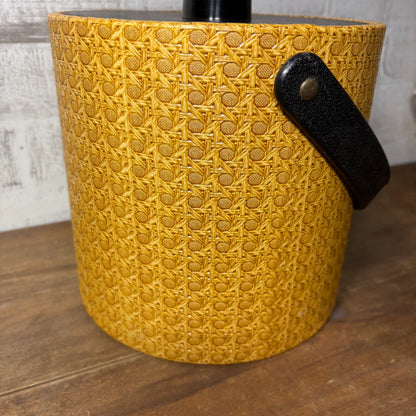 Vintage Irvinware Wicker Rattan Cain Ice Bucket