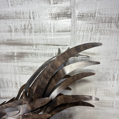 Metal Rooster Sculpture