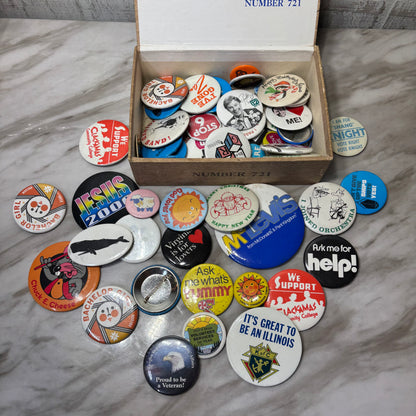 Vintage Metal Mixed Button Lot