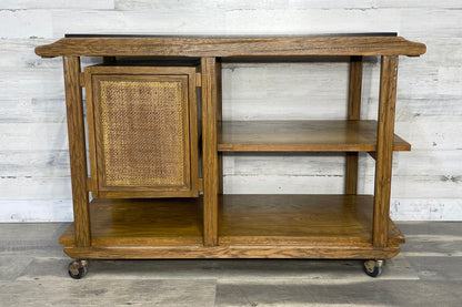 Vintage Brandt Ranch Oak Bar Cart Server