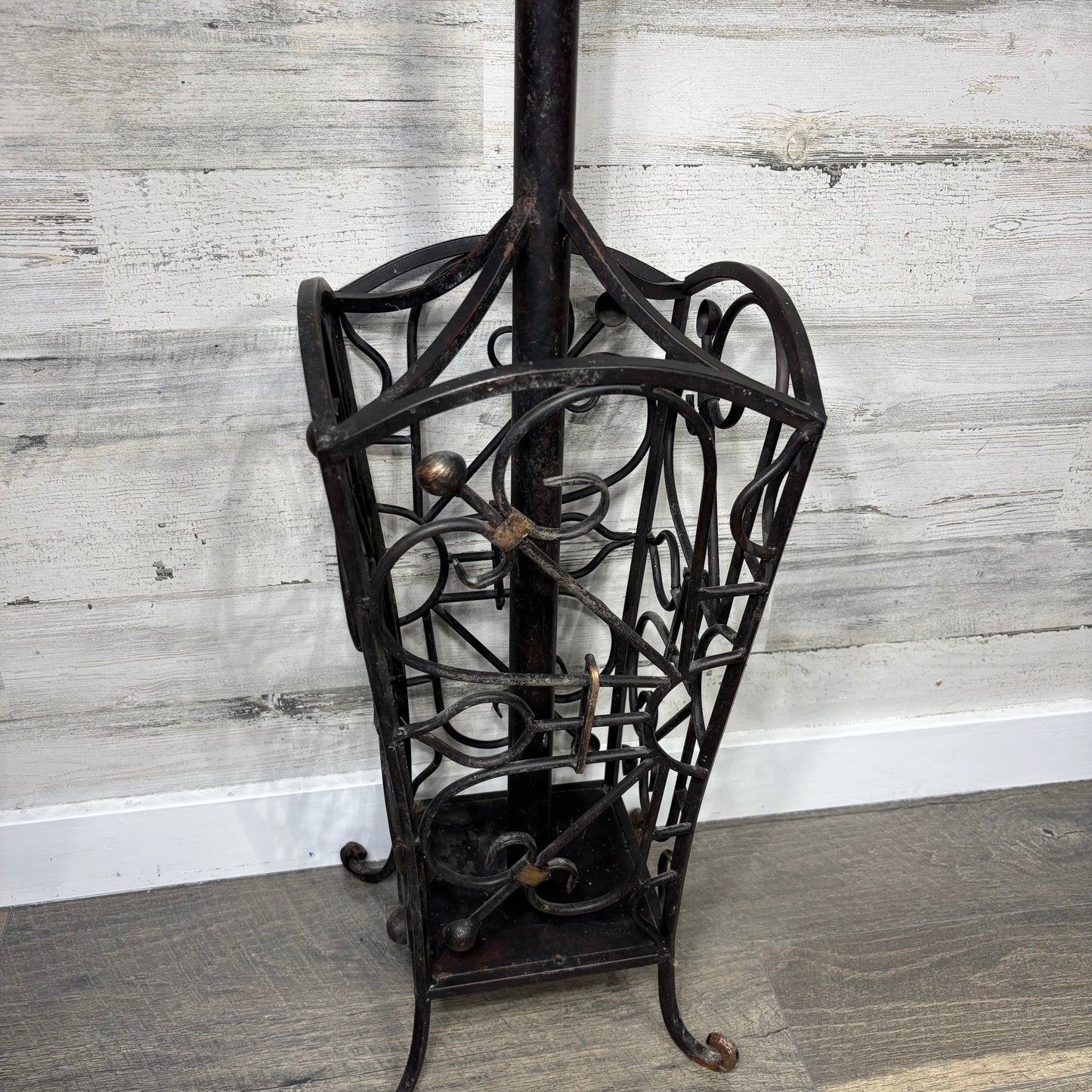 Cast Iron Metal Coat And Umbrella Rack