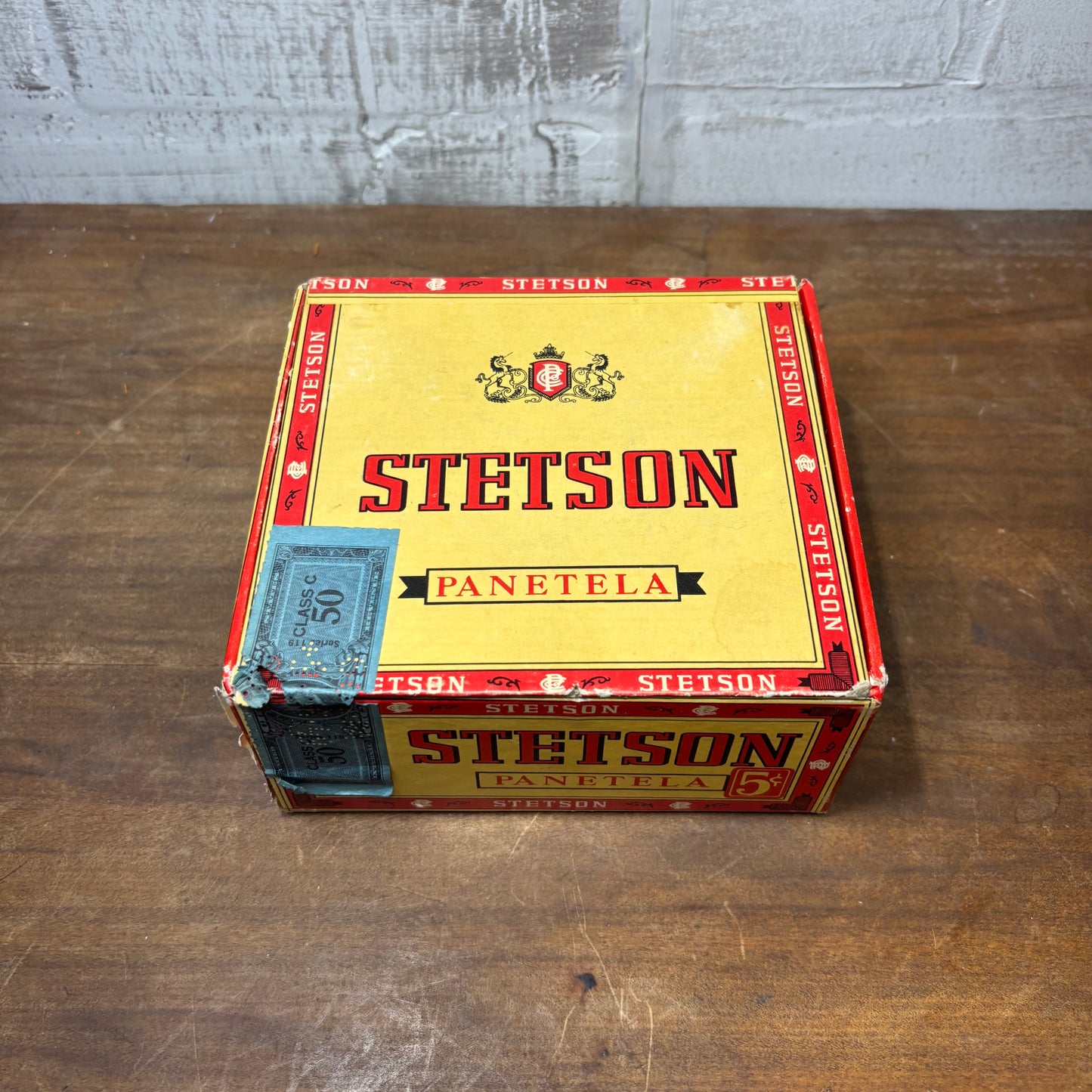 Vintage Stetson Panetela Cardboard Cigar Box