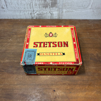 Vintage Stetson Panetela Cardboard Cigar Box