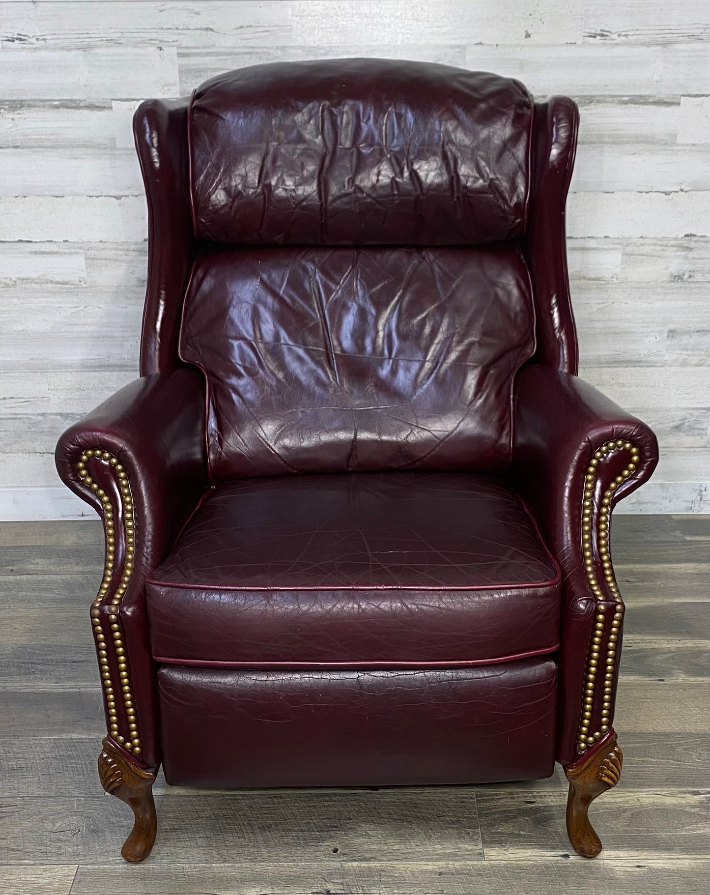Maroon Leather Flexsteel Recliner