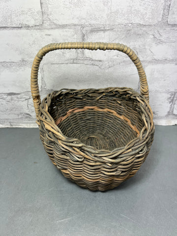Vintage Oval Wicker Basket