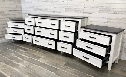 White 3pc Dresser & Nightstand Set