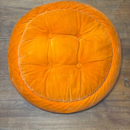 Vintage Round Orange Barstool Cushion Chair