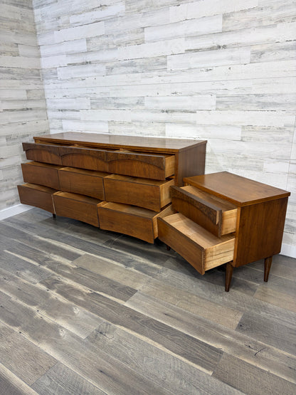 Mid Century Dresser & Nightstand Set