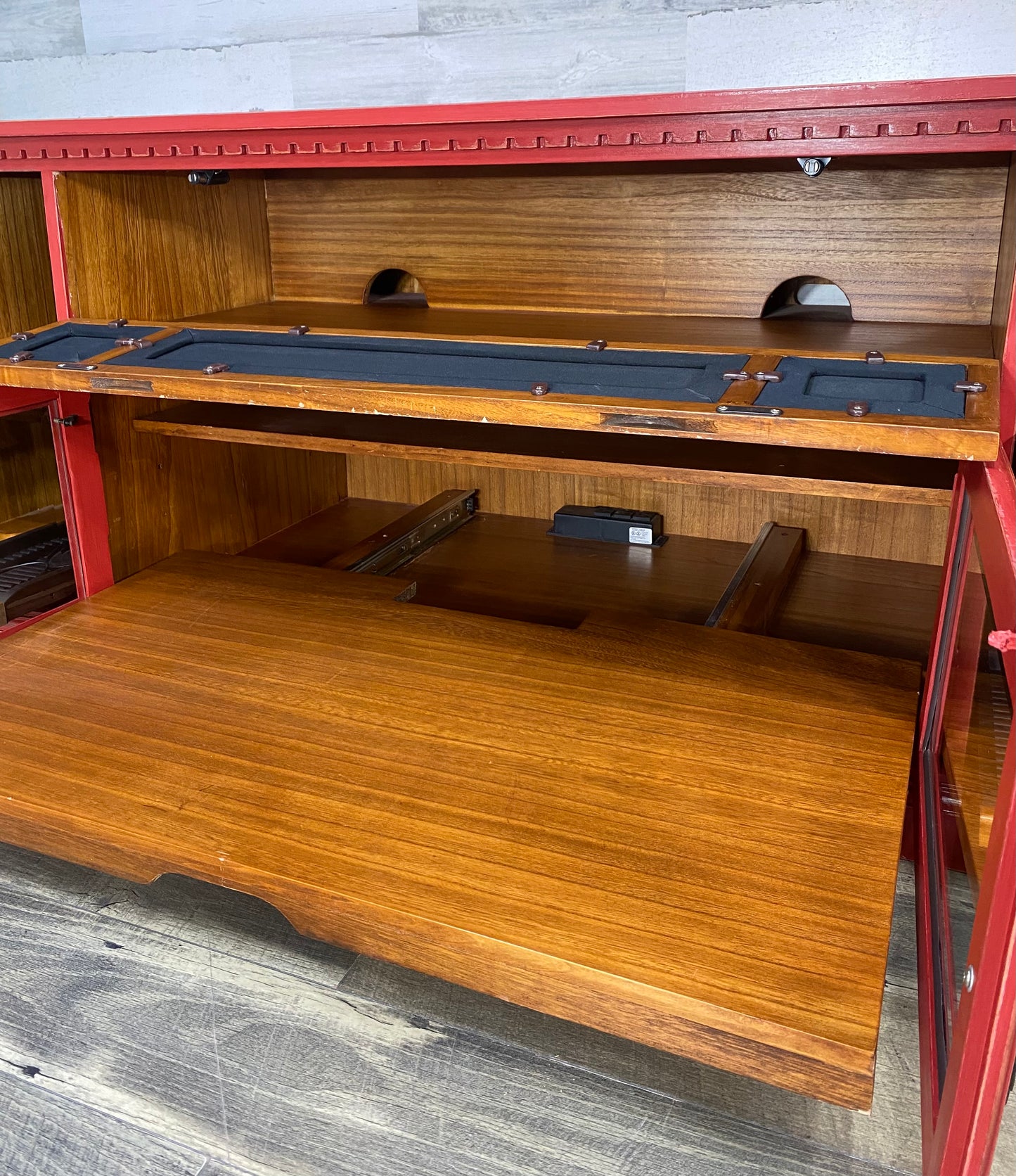 Rustic Red Tv Stand Entertainment Center