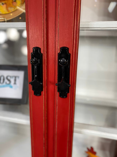 Farmhouse Red China Hutch