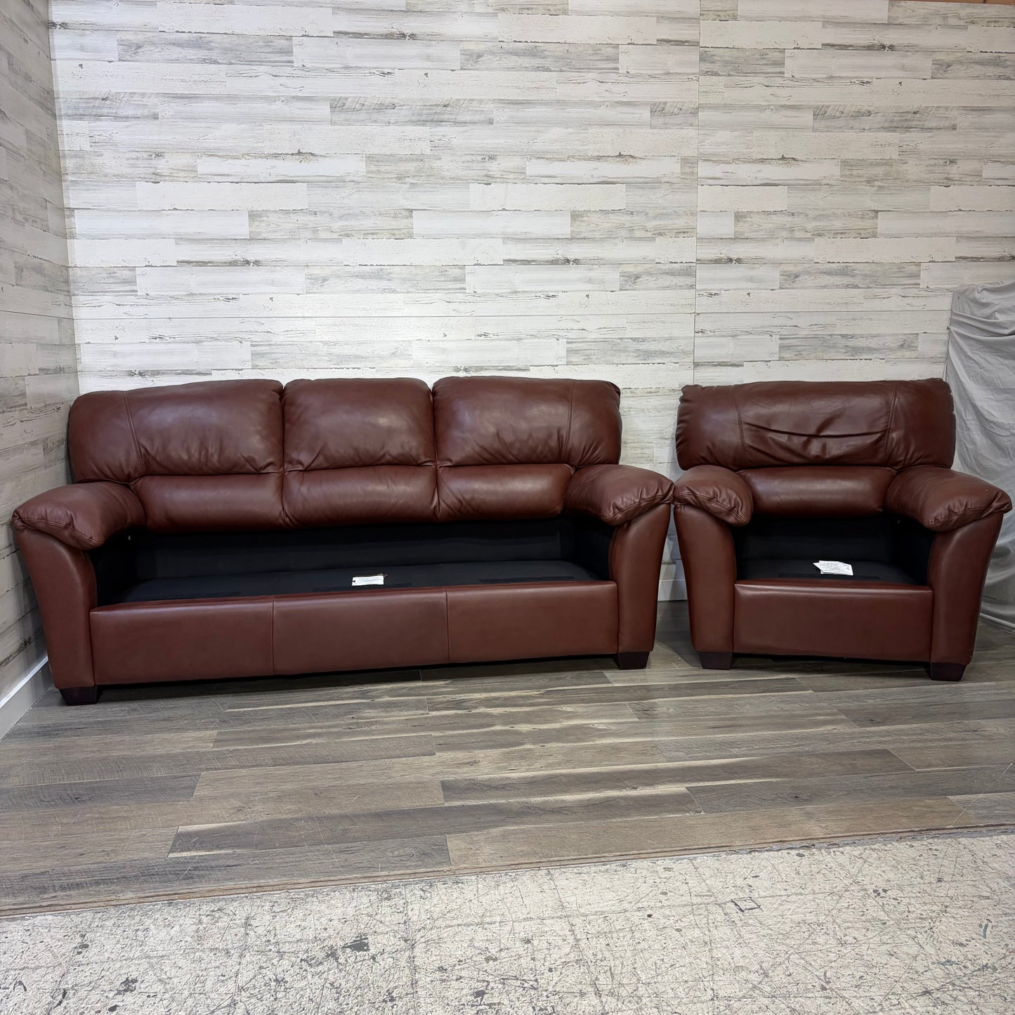 Leather Couch & Chair Set