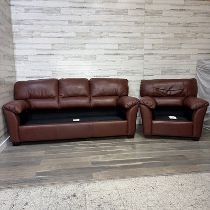 Leather Couch & Chair Set