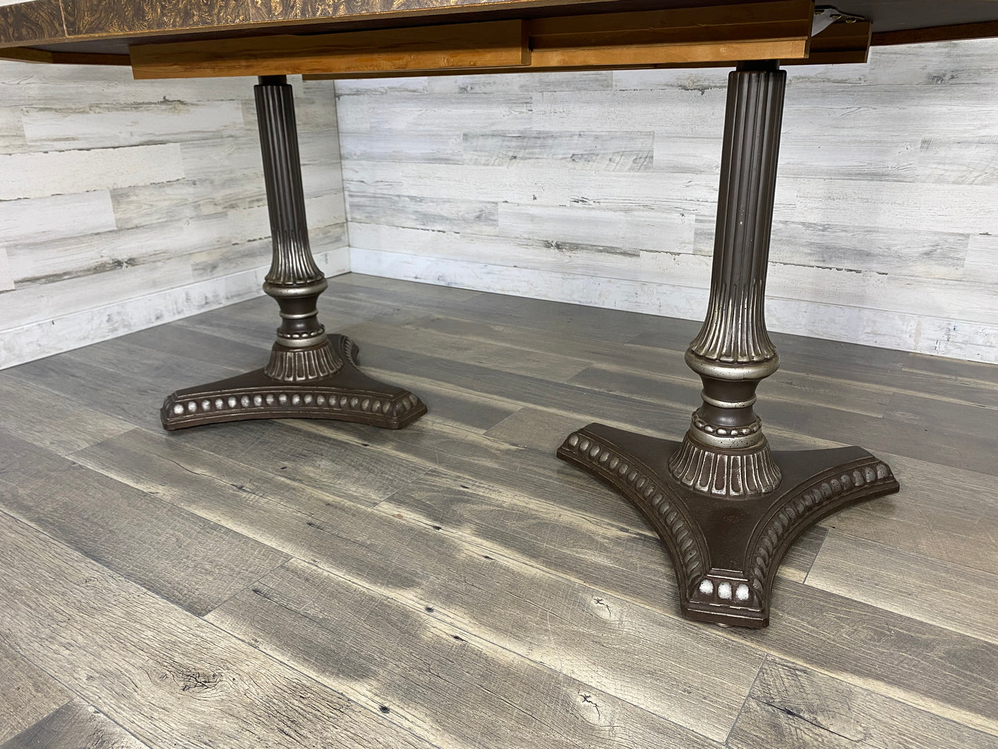 Mid Century Dining Set Green Chairs MetalCraft