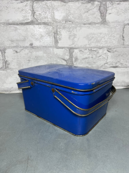 Vintage Metal Blue Lunch Box