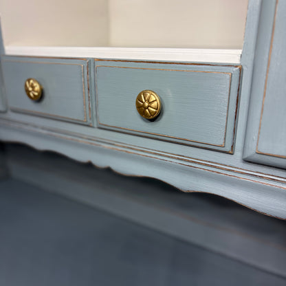 2pc Flint Ridge China Hutch