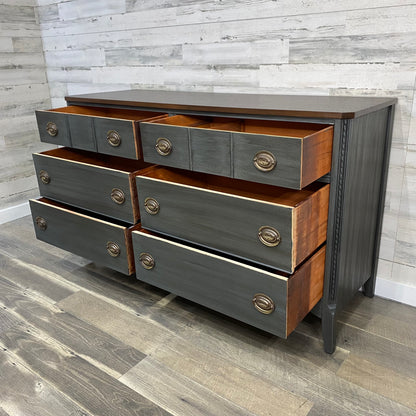 Refinished Buffet Dresser Gray