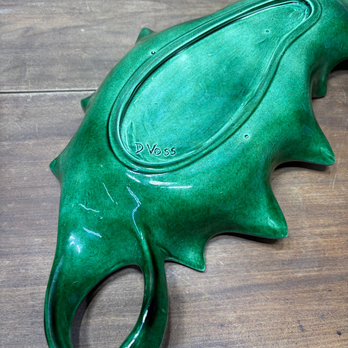 Vintage Holly Leaf Ceramic Candy Dish/ Tray