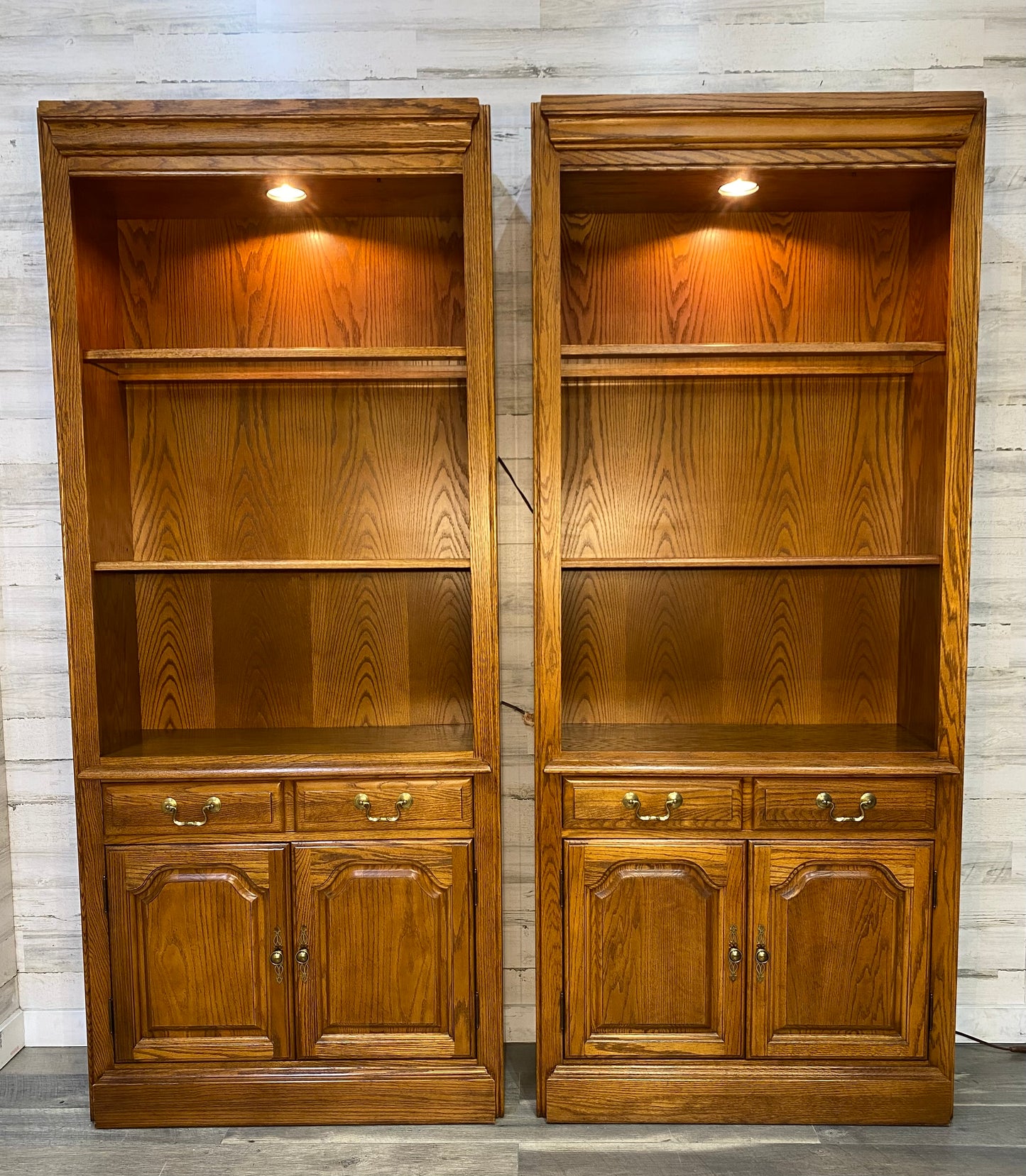 Set Of 2 Hooker Brand Bookshelves