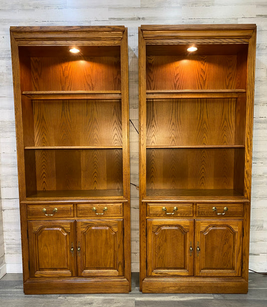 Set Of 2 Hooker Brand Bookshelves