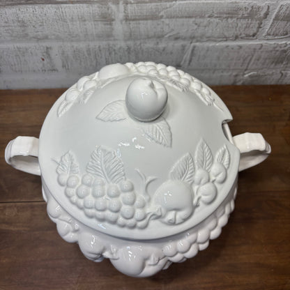 Vintage Signature Japan Ceramic Fruit Soup Tureen Covered Bowl