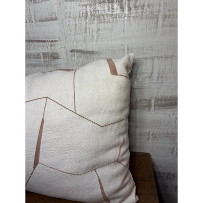 Diverging Blush Decorative Large Lumbar Pillow