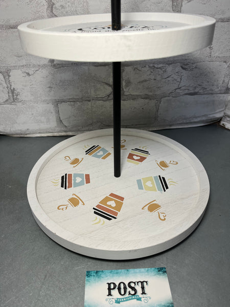 Two Tier “Coffee” Theme Stand