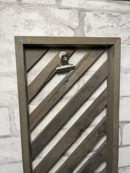 Rustic Wood Clipboard Photo Display