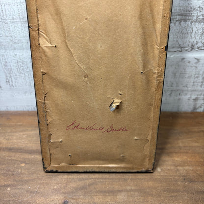 Antique Triple Picture Frame With Portraits