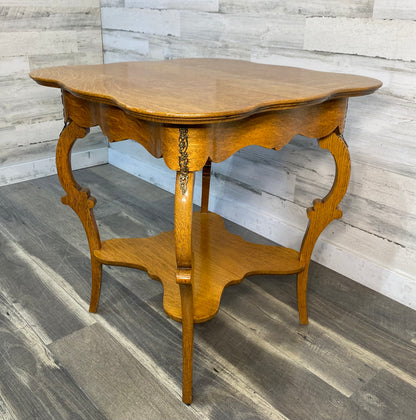 Antique Quarter Sawn Oak Parlor Occasional End Table