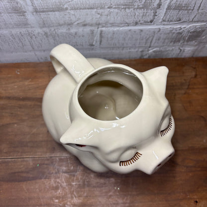 Vintage Smiley Shawnee Pig Ceramic Pitcher