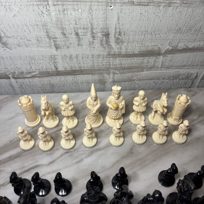 Vintage Historical Chess Set "King Arthur" Chessmen