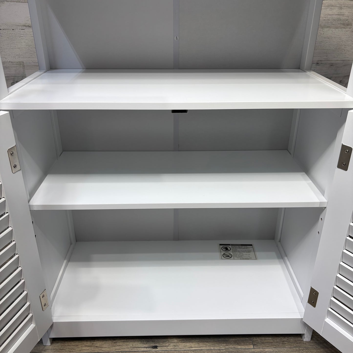 White Floor Storage Cabinet