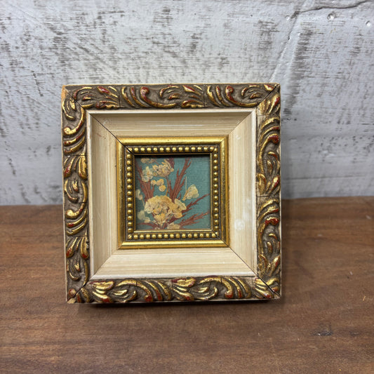 Vintage Miniature Pressed Floral Art