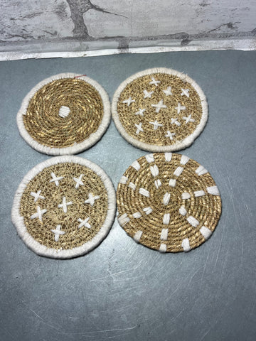 Woven Seagrass Coasters Set of 4