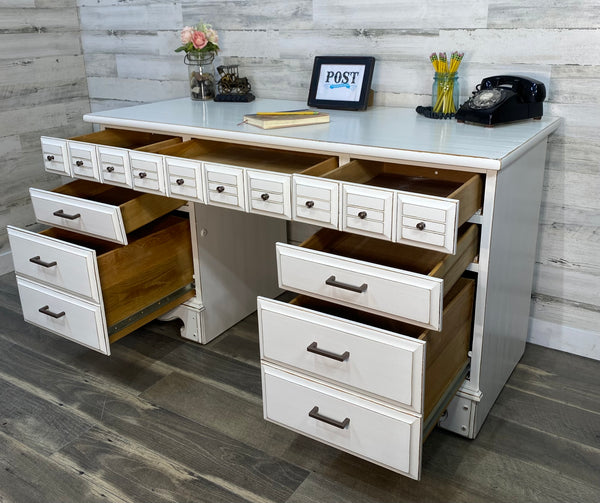 Large White Farmhouse Desk