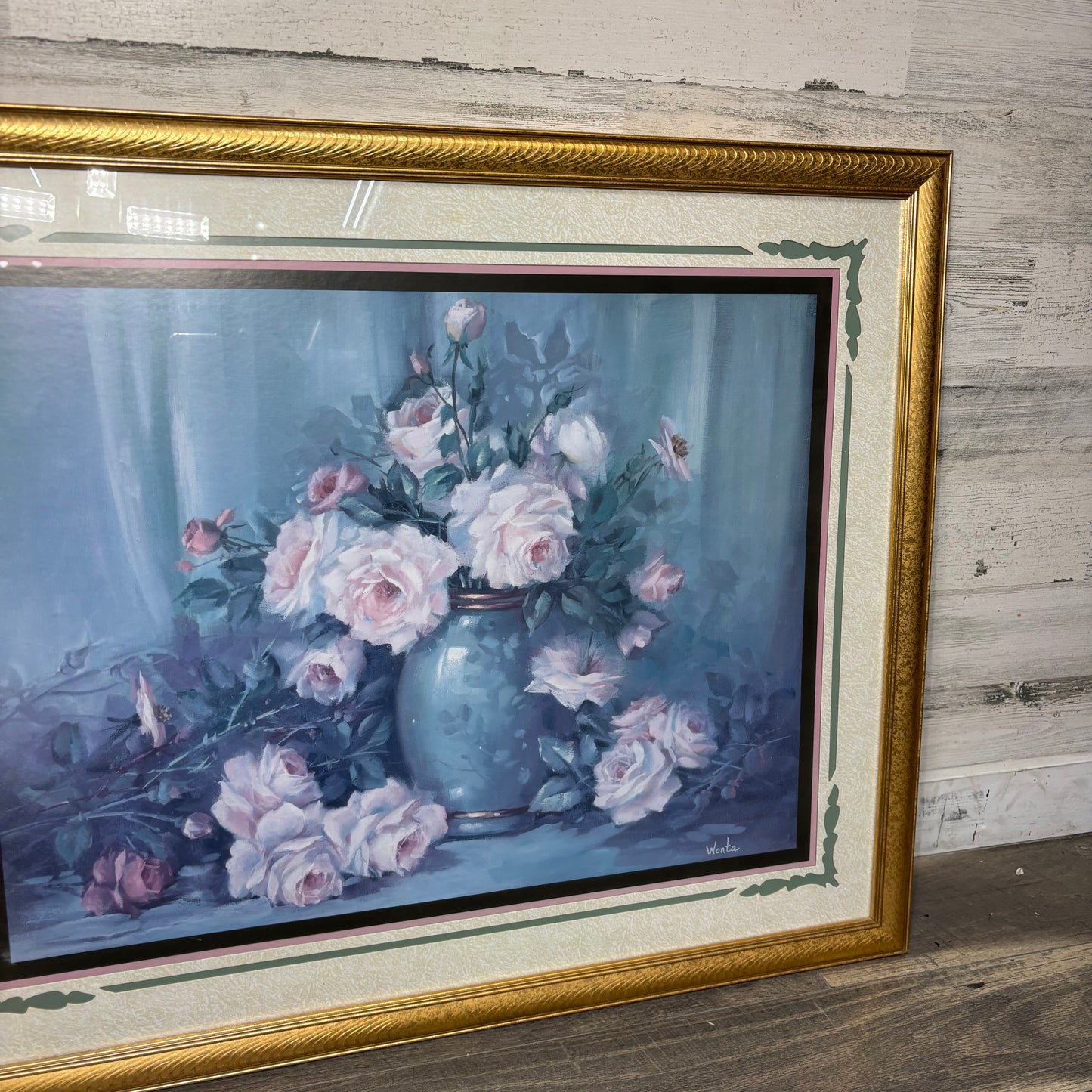 Vintage Wanta Davenport Floral Famed Painting