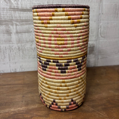 Cylinder Woven Coil Basket