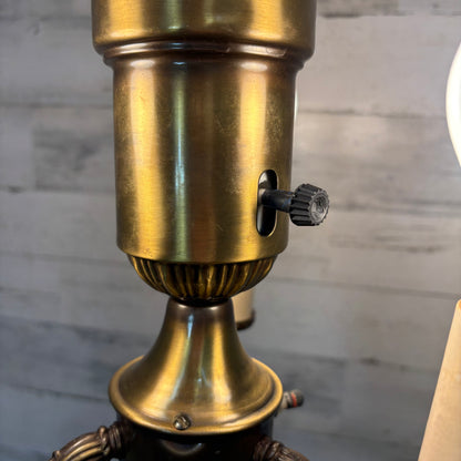 Vintage Four Light Torchiere Milk Glass Floor Lamp