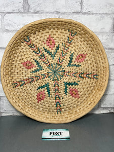 Seagrass Woven Tray W/ Boho Design